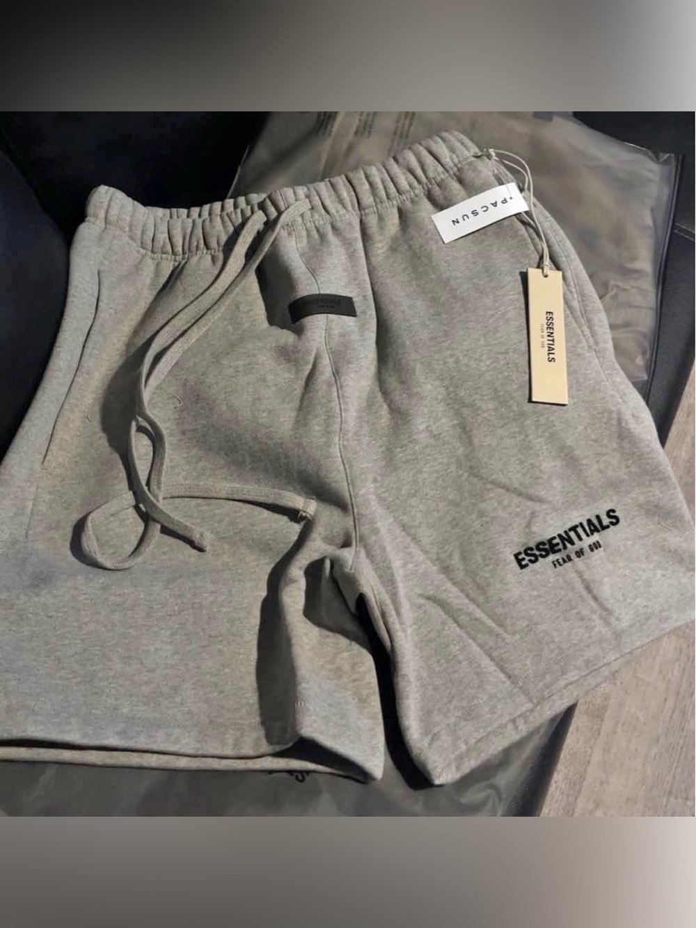 Essentials Men’s Grey (dark oatmeal)Athletic Sweat Shorts